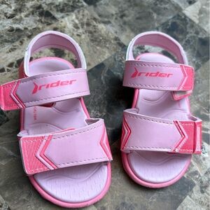 Riders by Lee Pink Sporty Sandals with Adjustable Straps US 6
